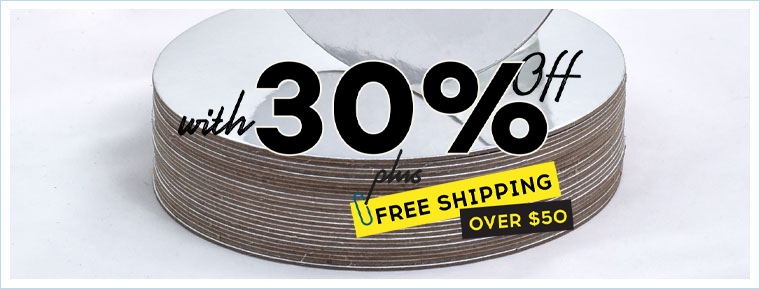 6 ct, Cake SOS Compressed Round Boards
