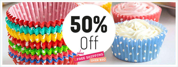 Polka Dot Baking Cups, 500 ct.