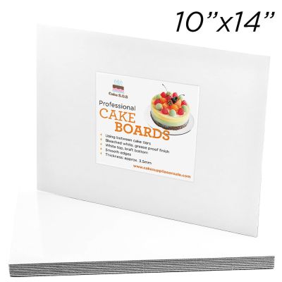 10x14 Rectangle Coated Cakeboard, 25 ct