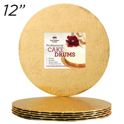 12" Gold Round Thin Drum 1/4", 50 count