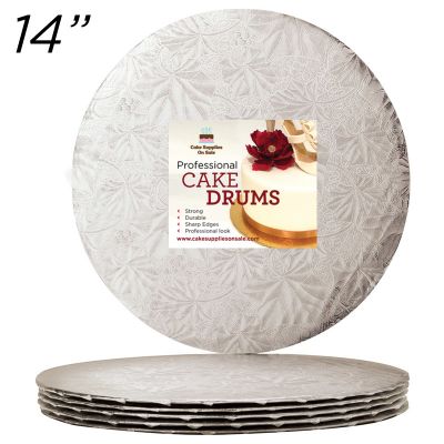 14" Silver Round Thin Drum 1/4", 50 count