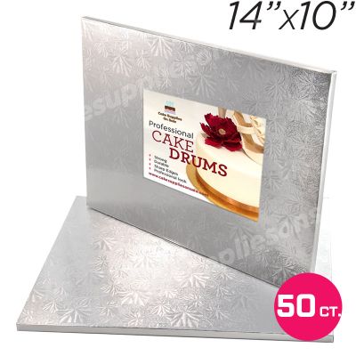 14x10 Silver Thin Drum 1/4", 50 count