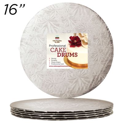 16" Silver Round Thin Drum 1/4", 50 count