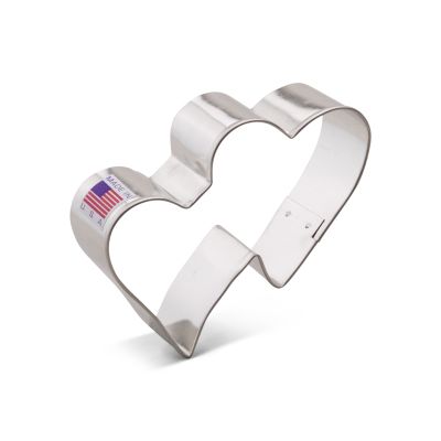 Cookie Cutter Double Heart 3.75"
