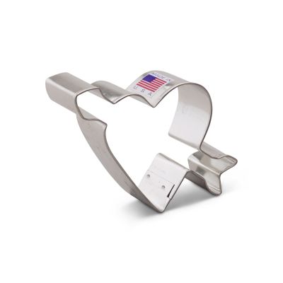 Cookie Cutter Heart with Arrow 3.5"