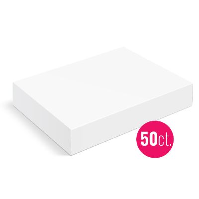 19x14x4 1/2 White Half Sheet Cake Box 50 ct