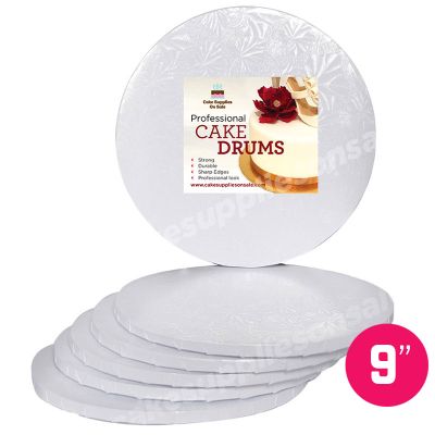9" White Round Drum 1/2", 6 count