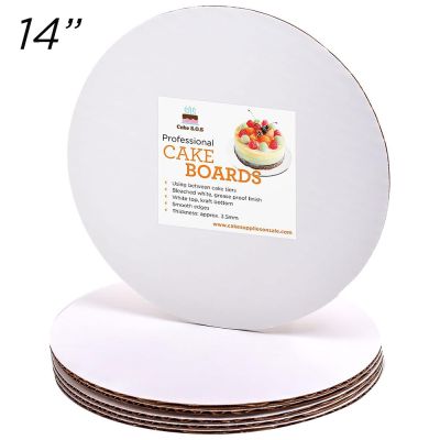 14" Round Coated Cakeboard, 6 ct