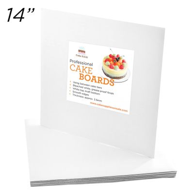 14" Square Coated Cakeboard, 25 ct