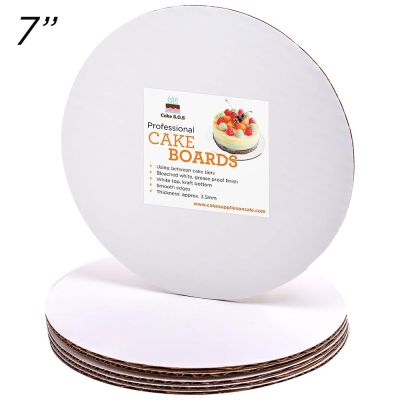 7" Round Coated Cakeboard, 25 ct