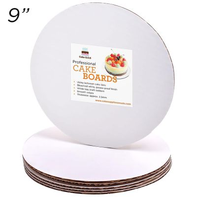 9" Round Coated Cakeboard, 25 ct