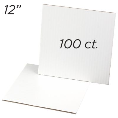 12" Square Coated Cakeboard, 100 ct