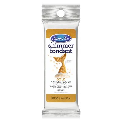 Satin Ice Gold Shimmer Fondant 4.4 oz