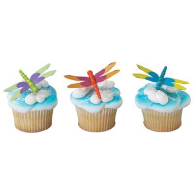 3D Dragonflies, Cupcake Pics, 6 ct.