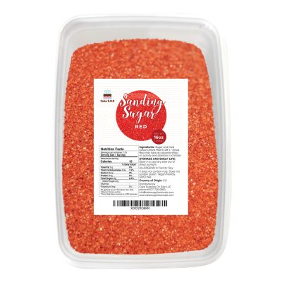 Sanding Sugar Red 16 oz by Cake SOS