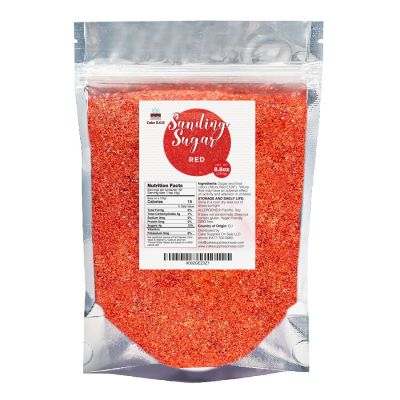 Sanding Sugar Red 8.8 oz by Cake SOS