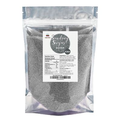Sanding Sugar Silver 8.8 oz by Cake SOS