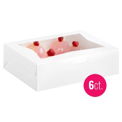 14x10x4 Window Cake Box, 6 ct