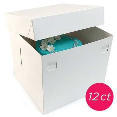 14x14x10 White Box 2 pieces, 12 ct 